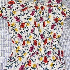 Toddler girl Floral print jumpsuit